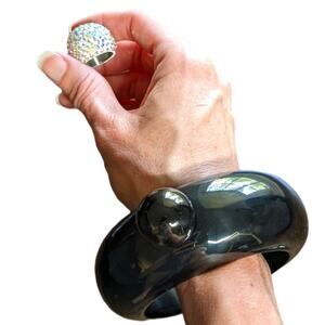 Bracelet flask bangle black 2 tops funnel included NIB